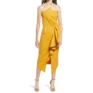 Elliatt Strapless Yellow Dress
